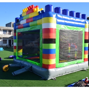Castillo Inflable con Temática de Bloques de Construcción para Fiestas Infantiles, Brincolín Inflable de 13x13 para Alquilar - Product Image 6
