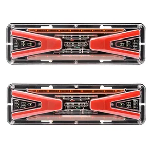 12V 24V dynamique <span class=keywords><strong>LED</strong></span> camion <span class=keywords><strong>feu</strong></span> arrière coulant clignotant feux de freinage arrière inverse camion Bus <span class=keywords><strong>caravane</strong></span> lumières <span class=keywords><strong>LED</strong></span> pour remorque - Product Image 1