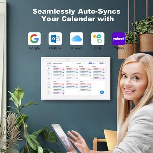 Calendario Digitale da Parete 10.1 Pollici Touchscreen con Grafico delle Attività e <span class=keywords><strong>Orari</strong></span> Familiari Full HD 1080P, Montaggio a Parete Incluso, Bianco - Product Image 6