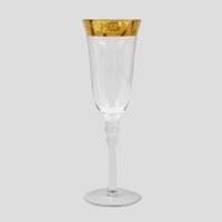 Verre à vin en cristal avec bord doré, toutes tailles, en vrac, verre à vin personnalisé plaqué or pour mariage