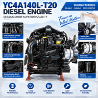 Moteur diesel turbocompressé refroidi par eau SCDC Yuchai YC4A160L-T20 118 kW 2300 tr/min pour moissonneuses-batteuses de blé de 125 à 160 CV