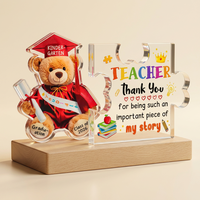 Plaque PMMA personnalisée en acrylique en forme d'ours, découpe de précision, cadeau de remise des diplômes de la maternelle pour la promotion 2026, vente en gros