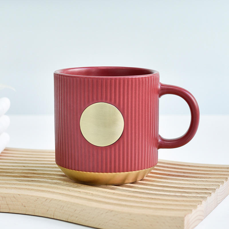 Matte red bronze medallion (with gold base)