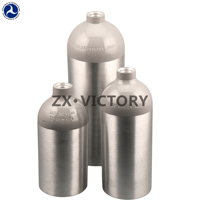 Cylindre de CO2 en aluminium de qualité alimentaire ZX DOT 2,5 lb 5 lb 10 lb 20 lb CGA320 pour machine à boissons gazeuses, réservoir de gaz haute pression rechargeable