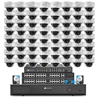 Sistem Kamera NVR PoE 64 Saluran 4COVR 64Pcs 5MP IP AI Deteksi Wajah untuk Bisnis Komersial CCTV Pengawasan untuk Instalasi Proyek