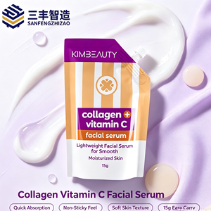 Bolsa de Embalaje Cosmético Flexible con Boquilla Vertical Impresa Personalizada para Suero Facial de Colágeno y Vitamina C - Product Image 5