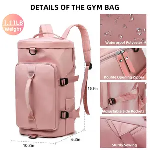 3 In 1 Outdoor Waterproof Large Capacity Yoga Mat Back Pack Side Mesh Pockets Garment Weekender Gym Travel Backpack Bag