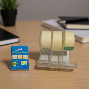 Dispenser per nastro adesivo con 6 nastri adesivi da 12 mm x 10 m per uso domestico e in ufficio - Product Image 3