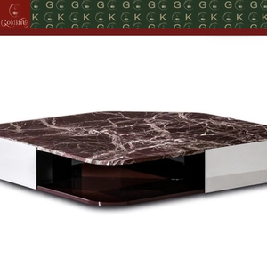 <span class=keywords><strong>โต๊ะ</strong></span>กาแฟ<span class=keywords><strong>หิน</strong></span>อ่อนสีแดงรุ่นโรสโซ เลวันโต ทรงสี่เหลี่ยมผืนผ้า สำหรับห้องนั่งเล่นสไตล์โมเดิร์น GOLDKING ฐานไม้จริงพร้อมชั้นวางสินค้า ผลิตโดยโรงงาน OEM ODM โดยตรง - Product Image 3