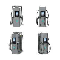 Chargeur EV debout DC ultra rapide haute puissance pour usage commercial stations de charge montées au sol à double charge CCS