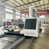 Máquina Automática de Alta Velocidad para Fabricación de Cajas de Cartón Corrugado ZH-FFG, Impresora Flexográfica en Línea, Ranuradora, Plegadora, Encoladora con Flejadora