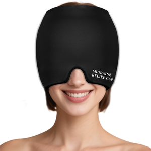 गर्म और ठंडे जेल माइग्रेन राहत आइस पैक के साथ अनुकूलन योग्य लोगो सिरदर्द कैप और सिर के लिए गर्म लपेटें - Product Image 2