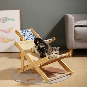 Venta directa de fábrica de estructuras de madera maciza para gatos, hamacas, camas para gatos, sillones reclinables, rascadores para gatos, artículos para mascotas para todas las estaciones. - Product Image 1