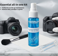 Kit de nettoyage électronique portable 4 en 1 pour clavier, ordinateur portable, écouteurs, écran, appareil photo avec brosse et écouvillon en mousse