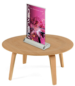 طاولة صغيرة الحجم لافتة قابلة للسحب حامل بحامل بشاشة لفة سطح المكتب - Product Image 1