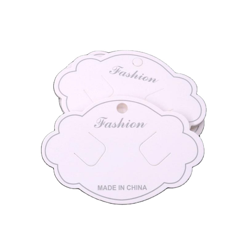 Модные уникальные ювелирные изделия на заказ, серьги-гвоздики, ожерелье, подвесная упаковка, бумажные бирки, серьги, подвесные карты