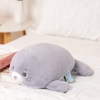 Vente en gros de jouets en peluche de la série Happy Ocean : baleine, phoque, requin et dauphin pour dormir.