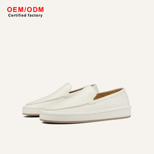 OEM Handcrafted Custom Men's Loafers Top-Grain Cowhide Upper Calfskin Lining Slip-Resistant Breathable Business Casual Shoes - Product Image 1