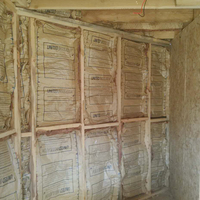Material de Aislamiento Térmico de Lana de Vidrio R122 de 50 mm, Precio Económico en Sudamérica, Rollo de Lana de Vidrio Ignífugo A1 con Revestimiento de Papel Kraft