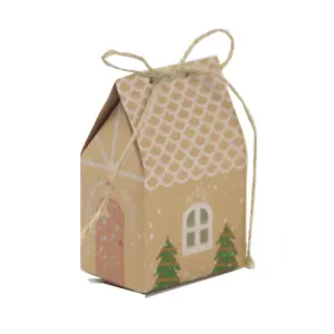 Оптовая продажа многоразовых бумажных коробок, Рождественский Подарочный пакет для подарочных конфет, печенья