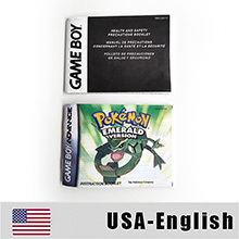 คู่มือ USA FRA NOE ESP สำหรับเกม GBA สีเขียวใบไม้ สีแดงไฟ รูบี้ เอเมอรัลด์ แซฟไฟร์ - Product Image 3