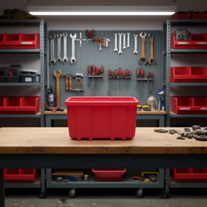 Contenedor de Almacenamiento de Plástico Rojo 5003/1C para Organización de Herramientas y Clasificación de Piezas - Product Image 3