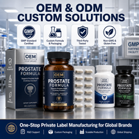 Formule pour la prostate pour hommes, marque privée OEM, à base de palmier nain, pygeum, ortie, lycopène, 11-en-1, sans gluten, 60 gélules molles