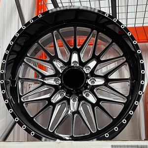 Rines Negros Brillantes de 22, 24 y 26 Pulgadas para Camioneta, Diseño Cóncavo, 8x170 8x180, Ruedas Forjadas Personalizadas para Chevy Silverado <span class=keywords><strong>HD</strong></span> y Sierra <span class=keywords><strong>HD</strong></span> - Product Image 2