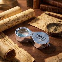 Portable Folding Pocket Loupe 10X 20X 30X Optical Glass Magnifier 21mm Mini Magnifier for Jewelry Coin Watch Repair Wholesale