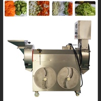 Commerciële automatische groentesnijmachine, elektrische multifunctionele hogesnelheids groentesnijder voor aubergine, komkommer, taro
