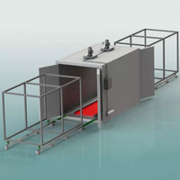 Four industriel à deux portes Changhe pour peinture en poudre, avec moteur PLC, électrique/gaz/diesel/GPL, sur chariot, pour traitement par lots en acier