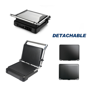 Mở ra 180 độ không dính tráng tấm điện Panini Báo Chí nướng với khóa - Product Image 6