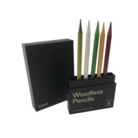Petit étui à crayons en carton noir rigide fait à la main feuille d'or personnalisée/estampage/laminage mat imprimé avec gaufrage pour boîtes à stylos