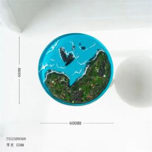 2024 Vòng Đa-Chức Năng Đồ Nội Thất Hiện Đại Chất Lượng Cao Bàn Trà Tùy Chỉnh Nhựa Epoxy Bàn Trà Phòng Khách Nhựa Bảng - Product Image 3