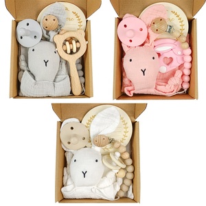 Ensemble cadeau de douche pour nouveau-né, jouet de dentition en coton pour bébé - Product Image 5