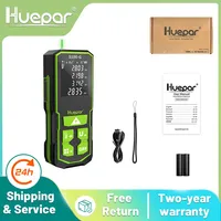 Télémètre laser numérique industriel rechargeable de classe 2 vert, 60M/100M/120M, avec fonction de mesure d'angle LCD