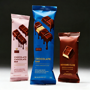 Bolsas de Embalaje Personalizadas de Papel de Aluminio para Barras de Proteína, Bolsas de Grado Alimenticio para Envasar Barras de Chocolate/Cereales/Nueces, Bolsas Pequeñas de Plástico - Product Image 1