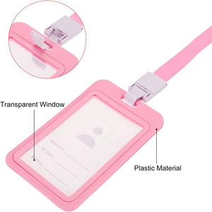 En stock : badges de travail transparents double face, porte-noms, porte-cartes, cordons, passe-admissions en plastique avec logo imprimé - Product Image 5