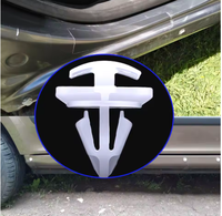 Clips de fixation latéraux en plastique blanc à poussoir pour garnitures de carrosserie, attaches automobiles universelles pour panneaux de bas de caisse et garnitures de porte