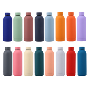 Minimalist Stainless Steel Vacuum Insulated Water <b>Bottles</b> 500ml Double Wall Travel <b>Flasks</b> All Colors Available - Product Image 4