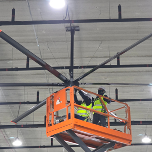 Latest Design <b>Super</b> Energy <b>Saving</b> HVLS 7.3m 24ft Industrial Ceiling Fans with Aluminum Blades Low Noise 38dB PMSM Motor - Product Image 1