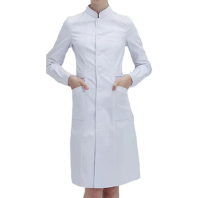 Camice da Laboratorio Bianco Corto in Twill di Cotone per Medici e Infermieri - Product Image 4