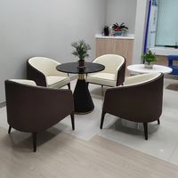 Fauteuil de bar en gros, rembourré, en bois massif et tissu, style loft, personnalisable, avec pieds en fer, pour salle à manger, salon, maison