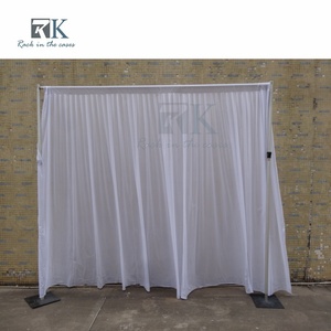 Wholesale Event Party Decoration Aluminium <b>Flower</b> Shimmer <b>Wall</b> Photo Wedding Stage Backdrop Stand of Adjustable Pipe and Drape - Product Image 4