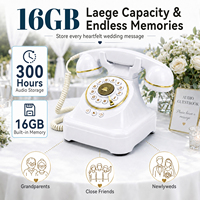 Téléphone rétro pour messages vocaux de style vintage, enregistreur de messages audio pour mariage, décoration de fête