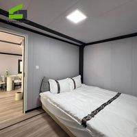 Maison conteneur de luxe prête à l'emploi 40 pieds 20 pieds, villa préfabriquée mobile extensible 4 chambres, maison portable en acier pour usage bureautique