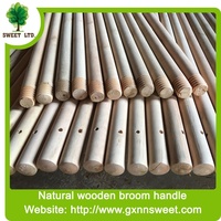 Manche de balai en bois naturel poli Cabo Madera 1.20 Mts Palo De Escoba Escobillon Con Rosca pour le nettoyage domestique