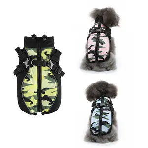 High Quality Camouflage Winter Dog Jacket Zipper Dog Coat Wintwe XXL for Big Dogs