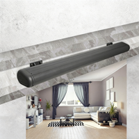 Auvent rétractable à cassette complète Guba motorisé avec télécommande, en alliage d'aluminium et acrylique, extensible jusqu'à 6 m, résistant au vent et anti-UV
