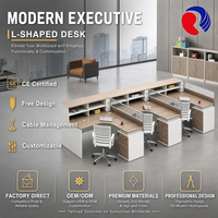 Ensemble de bureau en bois moderne et minimaliste avec tiroirs et structure métallique pour bureau à domicile ou salle d'étude